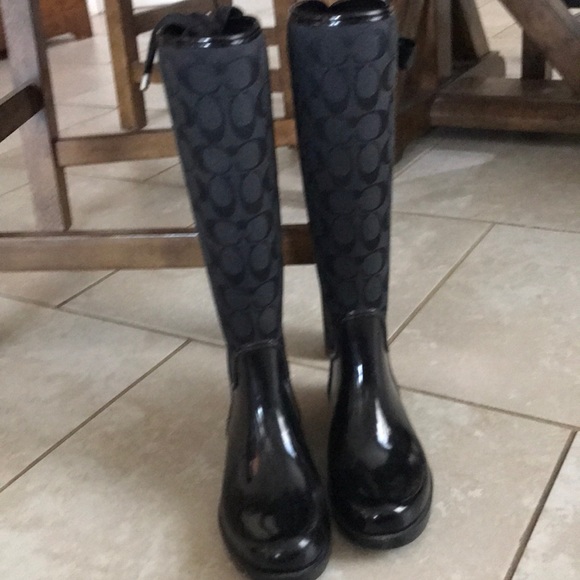 Coach Rain Boots size 6 - Picture 4 of 5